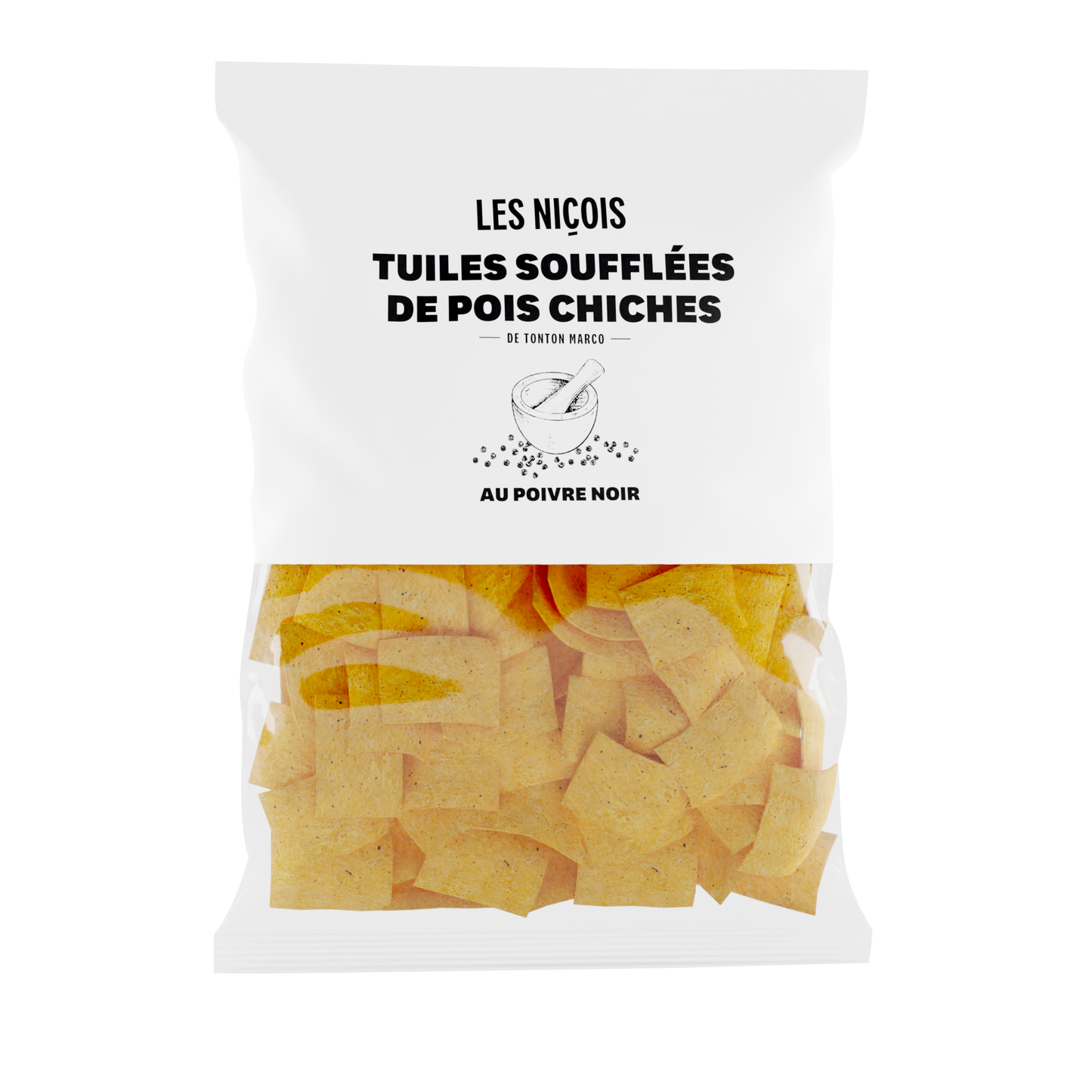 Tuiles soufflées de pois chiches au poivre noir de Tonton Marco